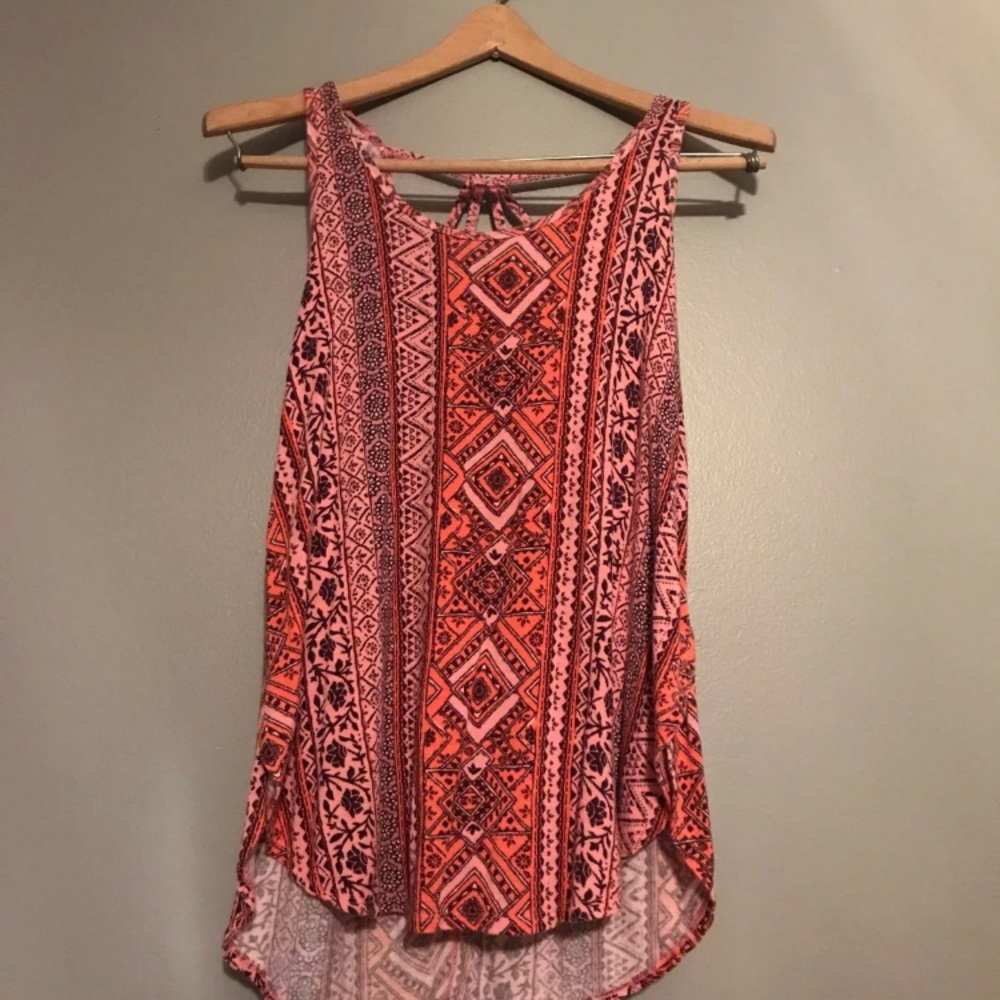 hollister pink orange tank
